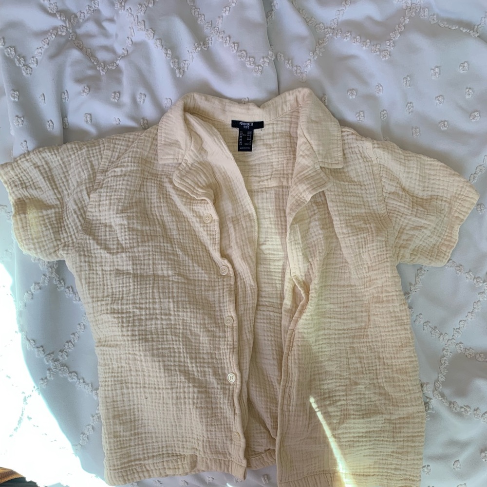 Forever 21 yellow button up